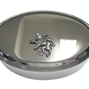 Lion King of Beasts Oval Trinket Jewelry Box